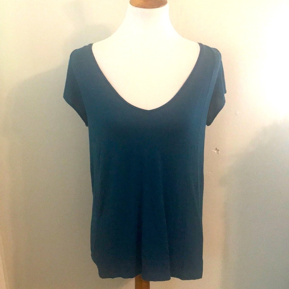 Anthropologie Deletta top dark teal sz S